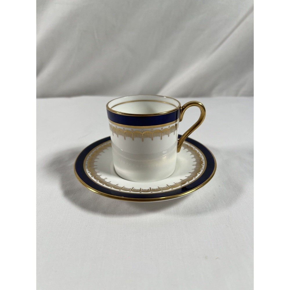 Vintage Aynsley Embassy Cobalt Blue W/Gold Trim Bone China Tea Cup & Saucer